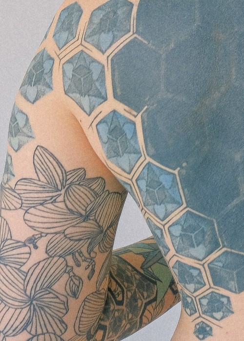 hexagons tattoo