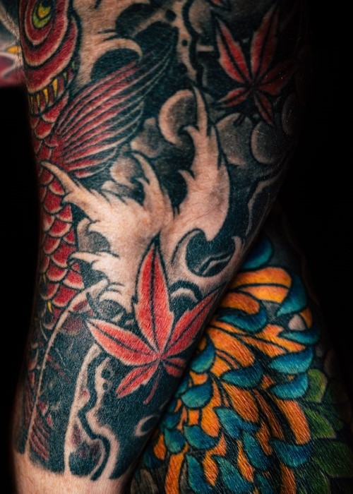 leaves tattoo