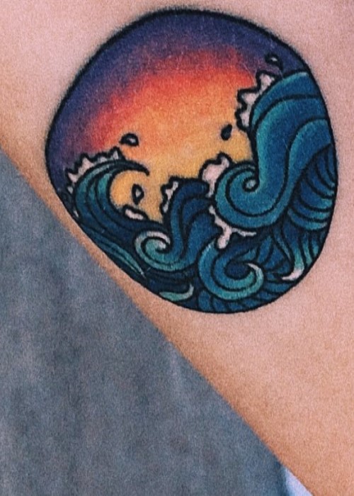 waves tattoo